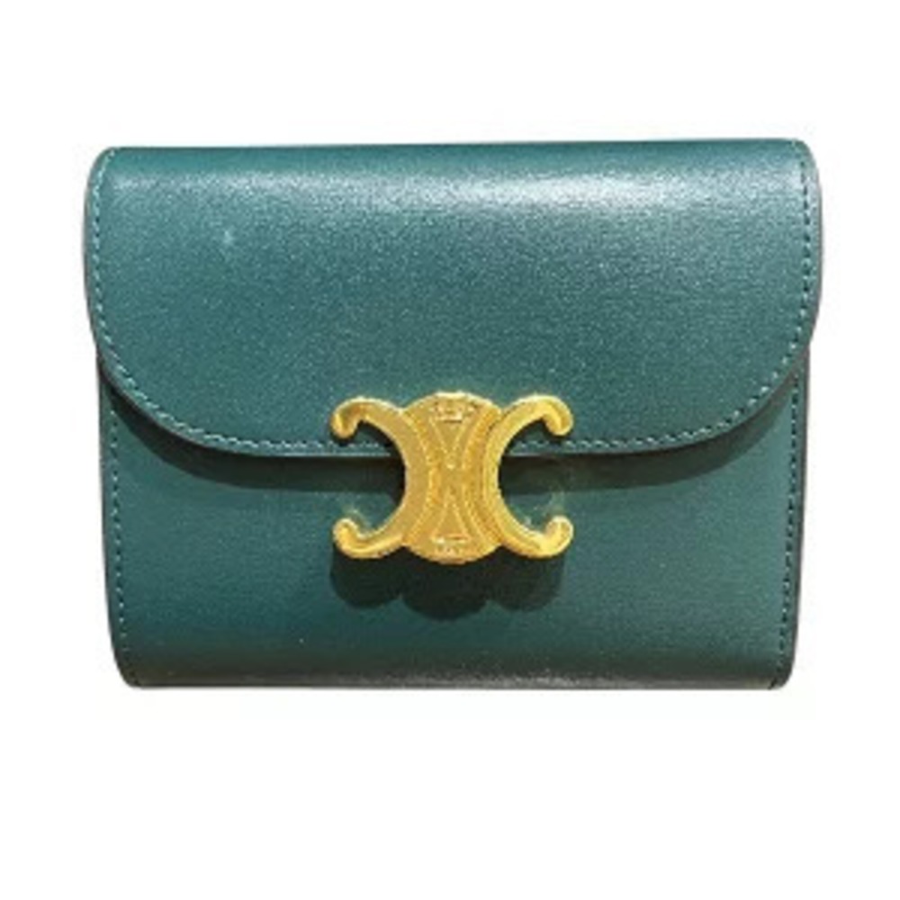 Celine Triomphe Flap Compact Wallet Tri fold